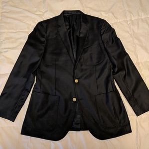 J Crew Navy Blazer With Loro Piana Super 130's